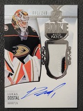 2022-23 UPPER DECK THE CUP #110 LUKAS DOSTAL ROOKIE PATCH AUTO RPA /249 ANAHEIM
