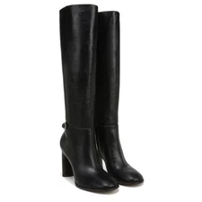 Cassie Black Leather Franco Sarto Boots
