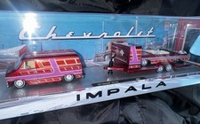 M2 Machines Hauler 1971 Chevrolet G10 Van 1964 Chevrolet Impala Ss 409 R97 New