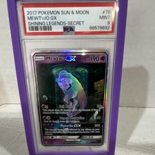 Pokémon Mewtwo GX Secret Rare Full Art Holo Shining Legends 78/73 PSA 9