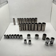 Large Lot 32 Pcs Craftsman Sockets Sae Metric Drive 12 Point V Vv Be G2 Large Lot 32 Pcs Craftsman Sockets Sae Metric Drive 12 Point V Vv Be G2