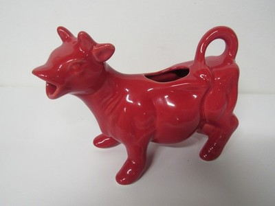 New Home Essentials Ceramic Stoneware Red Cow Creamer Free Shipping
