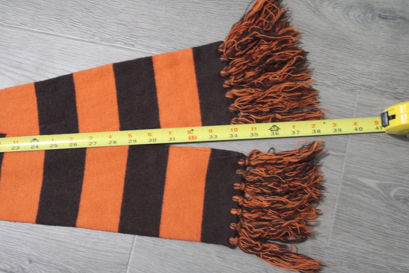 Cejon Rectangle Winter Warm Scarf Orange Brown St… - image 4