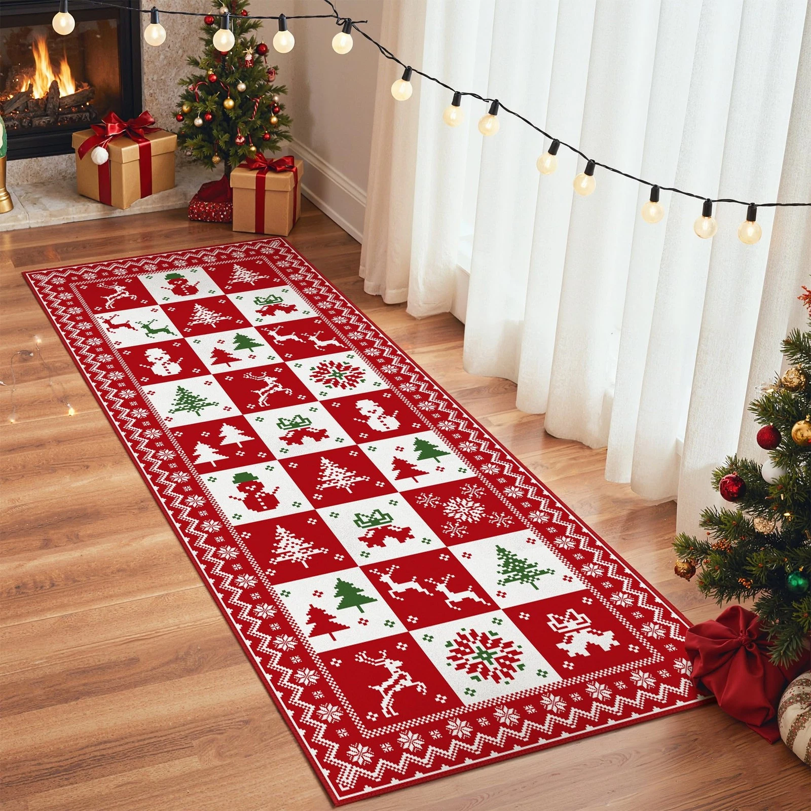Christmas Runner Rug, Hallway and Kitchen Rug