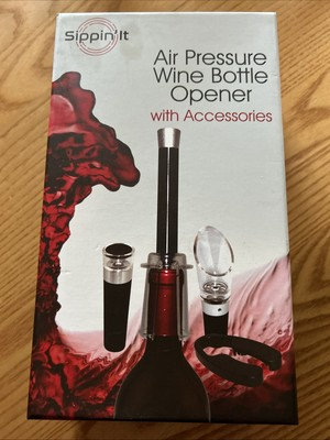 #ad Air Pressure Pump Wine Bottle Opener Steel Pin Easy Cork Remover Sippin It $8.99