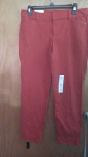 NWT Old Navy Pixie Mid Rise Pants   Size 10 Regular   Dark Orange   26" Inseam