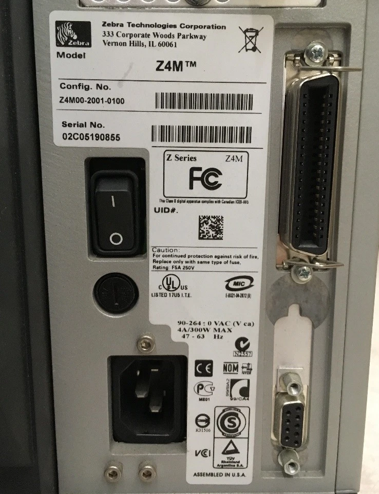 Zebra Z4Mplus Thermal/ Postal Labels/ Barcode Printer, Z4M00-2001-0100/ WORKS - Image 2 of 4