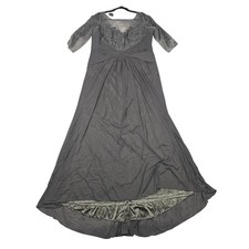 Cristina Wu Elegance Dress Womens 20 Charcoal Beaded Gown Formal Wedding Mother