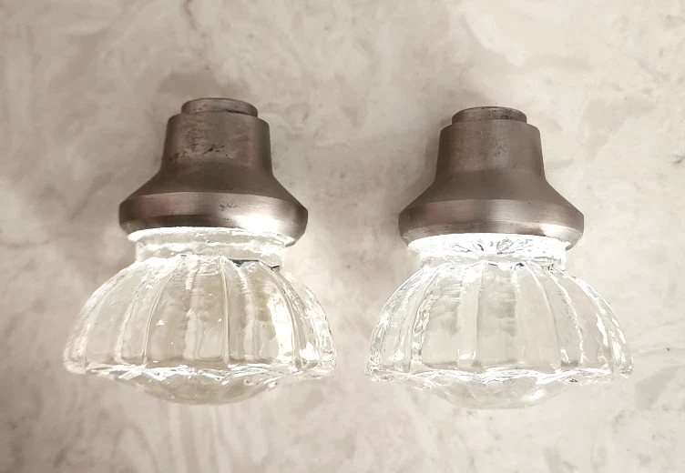 Victorian-Style Interior Door Set with Ornate Backplates and Crystal Doorknobs - Image 3 of 4