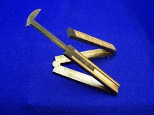 The C-S Co. No. 32 1/2 Four Fold 12" Folding Rule With Caliper Boxwood Original
