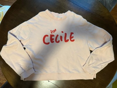 Etre Cecile Logo Paris Terry Sweatshirt in Pink Women s Sz Large