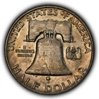 1953-D 50c Franklin Silver Half Dollar - Colorful Original Toning - BU - H3938