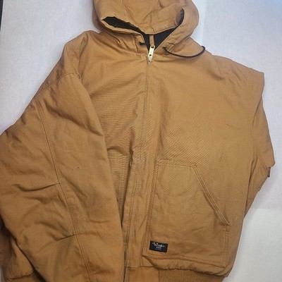 Walls Workwear Men s Hooded Jacket Tan & Black Size 2XL Chest 50-52 Heavy Duty C