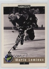 1992 Classic Draft Picks Flashback Promos Mario Lemieux (On Right Leg) HOF 10dn