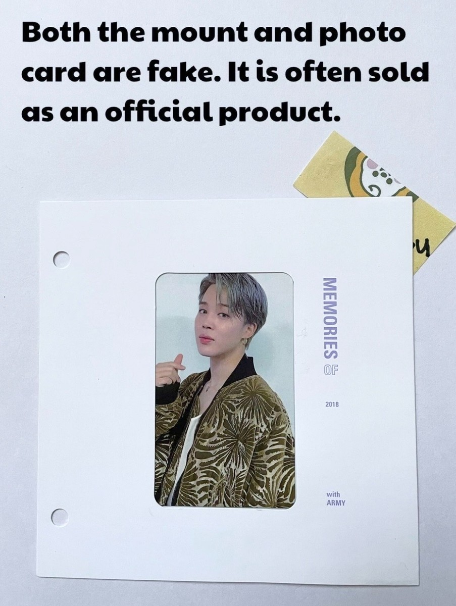 BTS V Taehyung MEMORIES OF 2018 Official Photocard With mount Blu