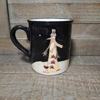 Certified International Midnight SNOWMAN Coffee MUG 16oz Ceramic Becca Barton