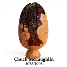 Vintage Chuck McLaughlin Big Leaf Maple Burl Sculpture Signed Studio Turned