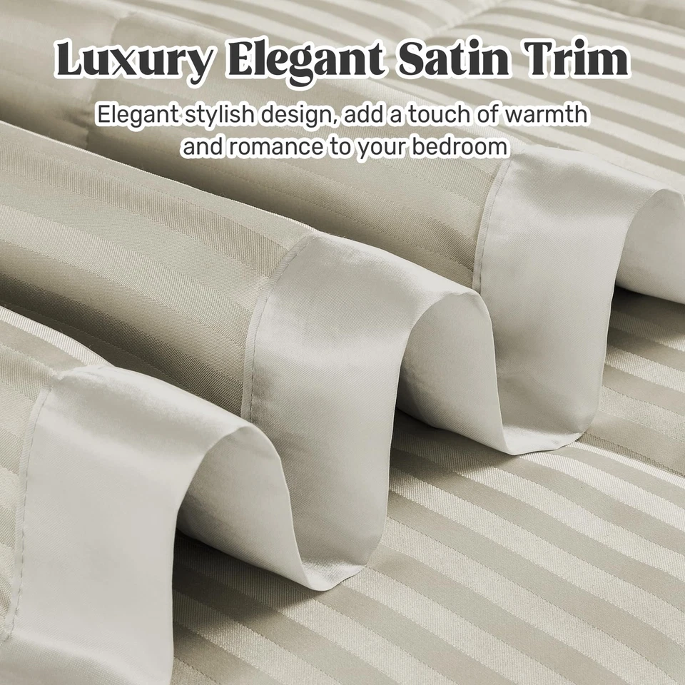 Blankets Queen Size - Soft Lightweight Down Alternative Blankets with Satin T... - Image 4 of 4