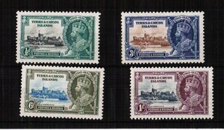 Turks & Caicos 1935 Silver Jubilee Omnibus Set Mounted Mint