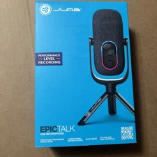 JLab Epic Talk USB Microphone Black, performance level recording 
