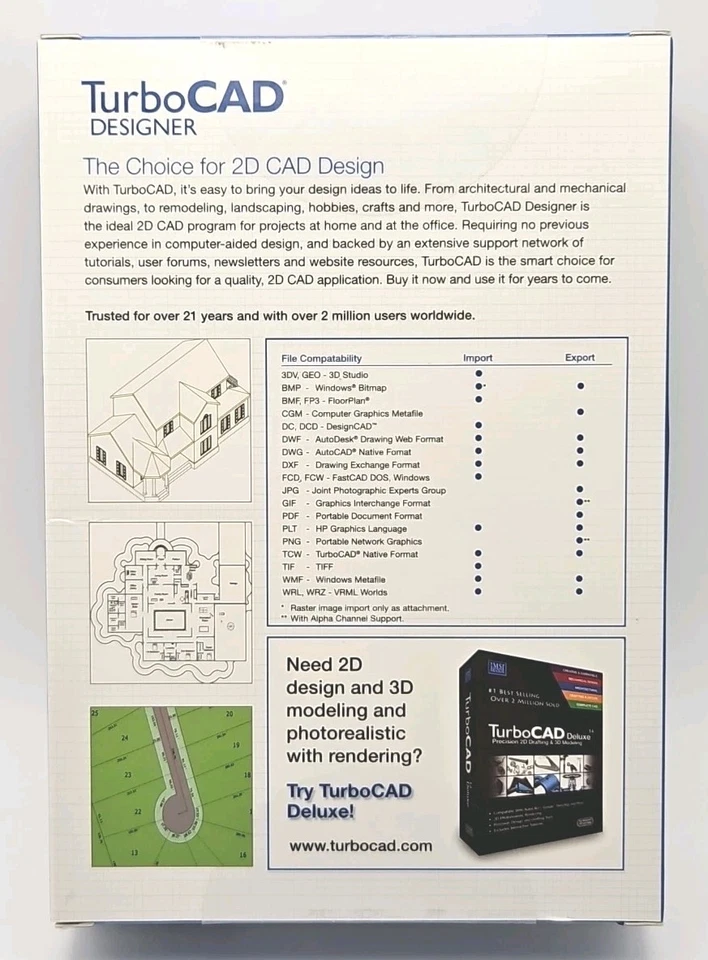 IMSI Design TurboCAD Designer 14 Software 2D Training Software Windows NEW - Image 2 of 2