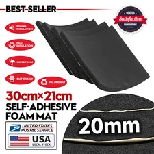 4 Sheets Adhesive Neoprene Rubber Sheet Sponge Foam Pad for Craft 4/5" 12" x 8"