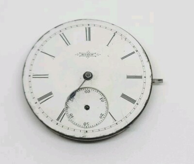 1883 Elgin Model Model Grade 64 7J 8s Pocket Watch Movement For Parts Or Repair
