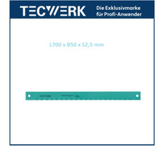 Maschinens&auml;geblatt L.700mm B.50mm S.2,5mm HSS Loch-D.10,5mm 6 Z.per Zoll TECWERK
