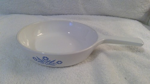 Vintage 1979-85/86 Blue Cornflower P-83-B Corningware Skilett Pfanne, gebraucht