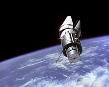 AUGMENTED TARGET DOCKING ADAPTER AS SEEN FROM GEMINI 9  8X10 NASA PHOTO (EP-534)