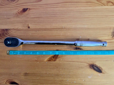 NEW SNAP ON SL80A 1/2'' DRIVE CHROME RATCHET DUAL 80  TECH 15'' EXTRA LONG
