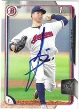 Autographed Signed 2015 Bowman BP29 Luis Lugo Cleveland Indians Tough Signer