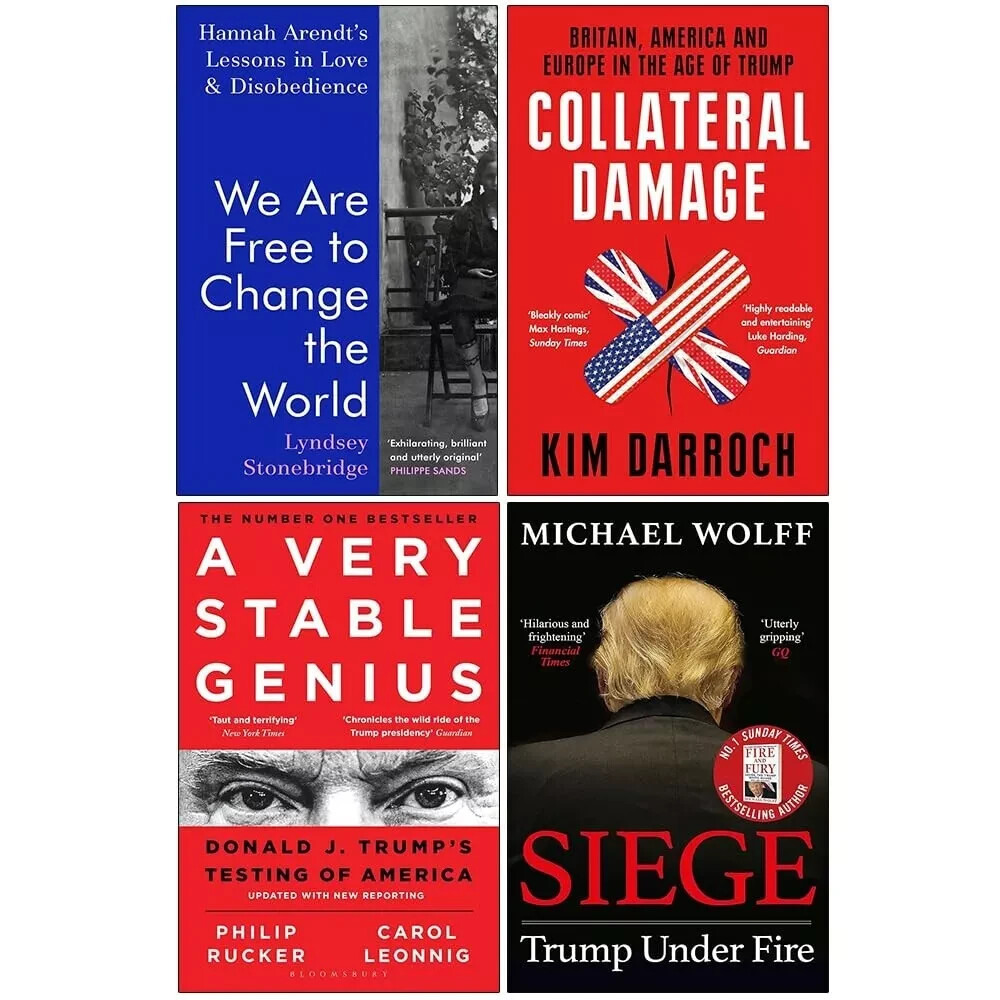 We Are Free to Change HB),Very Stable Genius,Collateral Damage,Siege 4 Books Set