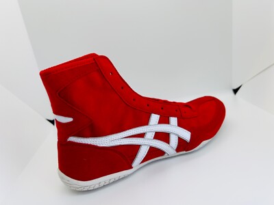 asics Boxing Wrestling Shoes Red White Line Silver 1083A001 EX-EO