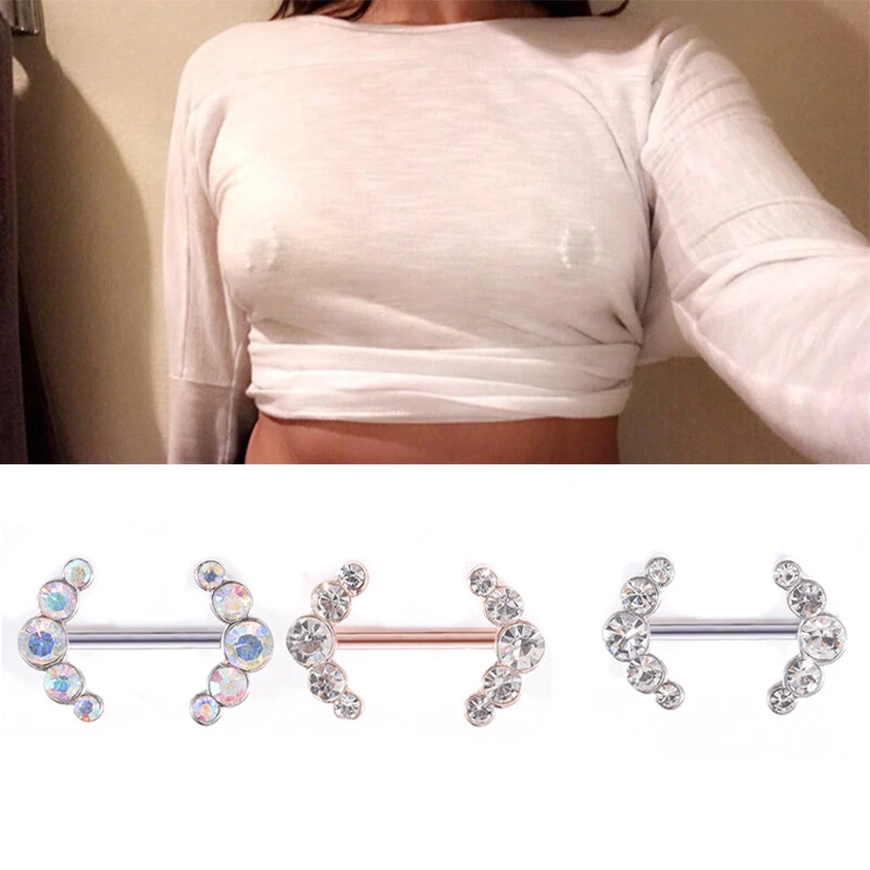Glass nipple piercings deals