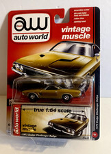 AW Auto World Vintage Muscle 1973 Dodge Challenger Rallye Gold True 1:64 NISP