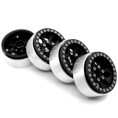 1/4/5x Metal 1.9" Beadlock Wheels Rims fits 1/10 RC AXIAL SCX10 D90 TRX-4 CC01 - Picture 8 of 11