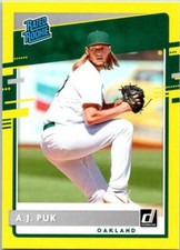 AJ PUK 2020 DONRUSS SP YELLOW VARIATION #49   (BLOWOUT)