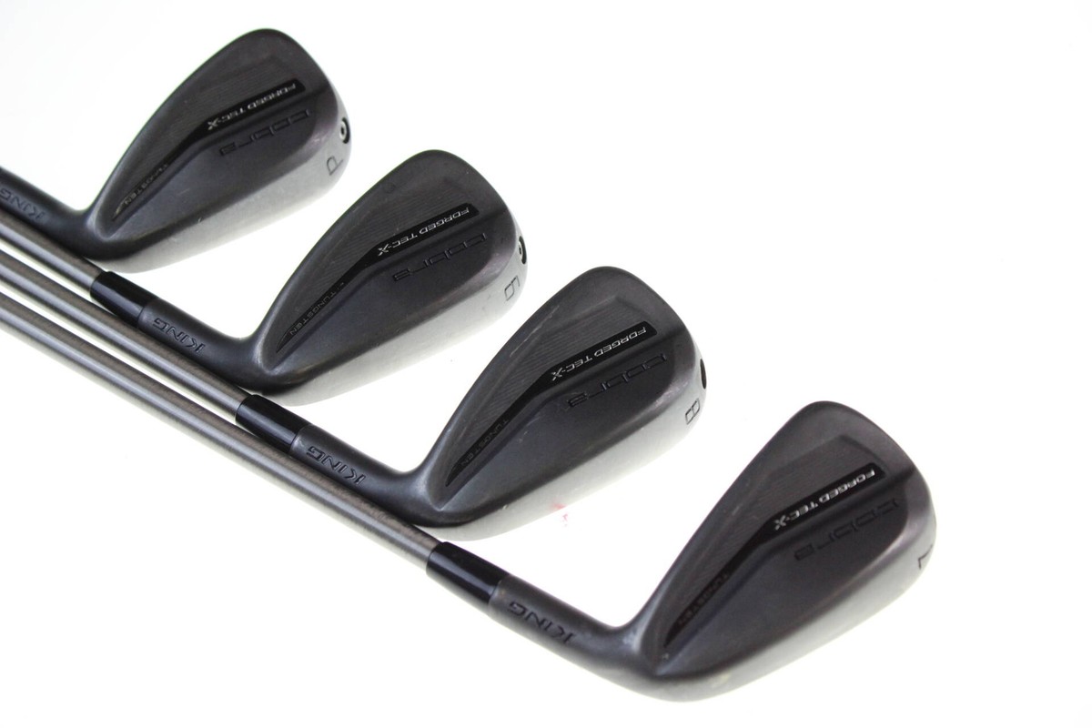 Cobra 2023 King Forged Tec X Black Iron Set 4-PW Extra-Stiff Right