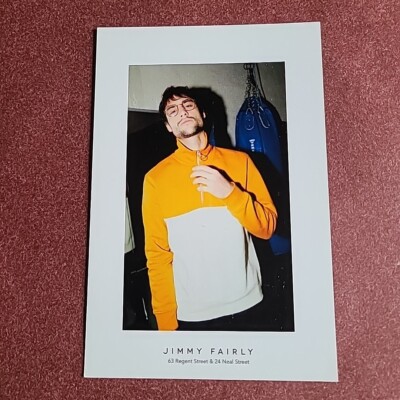 Jimmy Fairly Fashion Eyewear Werbung Postkarte Flyer. herrenbrille. 