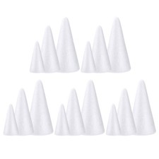15Pcs Decorative Foam Cones Toys Christmas Craft Foam for Kids Child