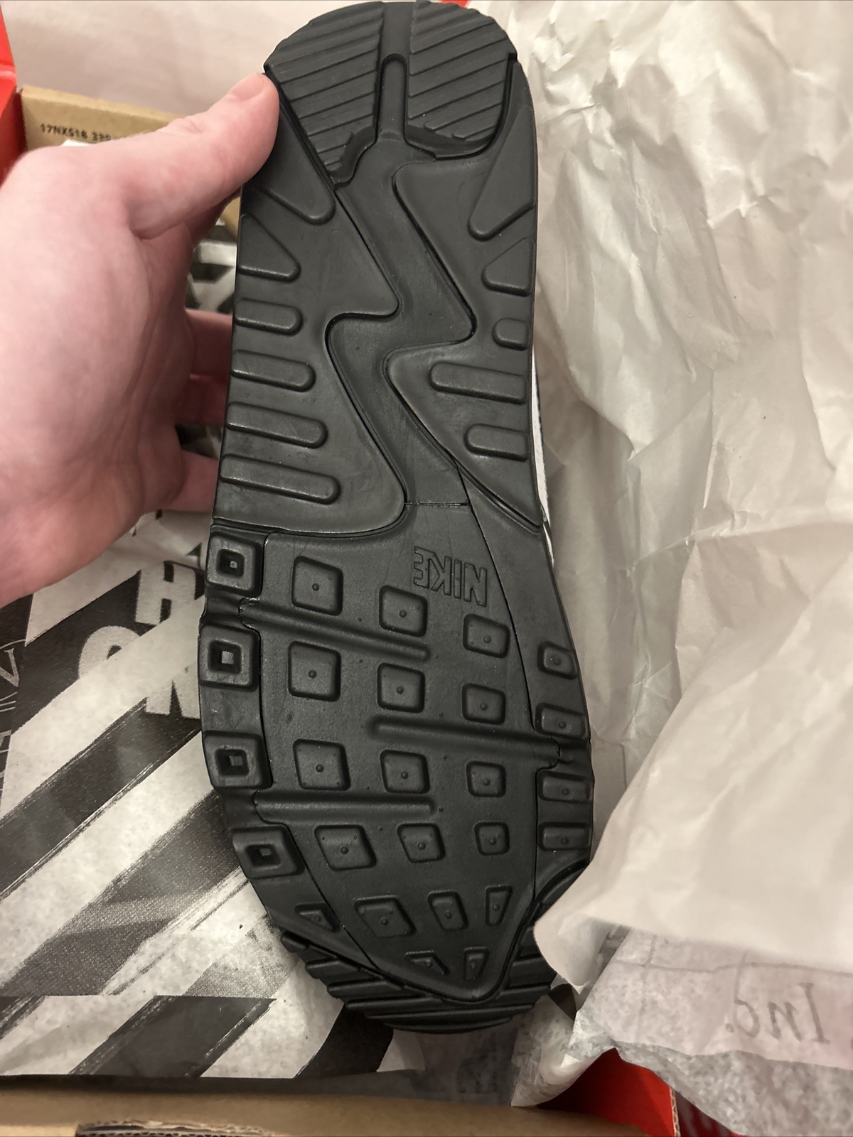 OFF WHITE X NIKE 2019 OFF WHITE x Nike Air Max 90 nere UK 7 US 8 RARE THE TEN lotto nuove con scatola