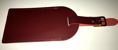 TOP QUALITÄT HANDGEFERTIGT ECHTES LEDER GEPÄCKANHÄNGER REF BURGUND - HERGESTELLT IN GROSSBRITANNIEN