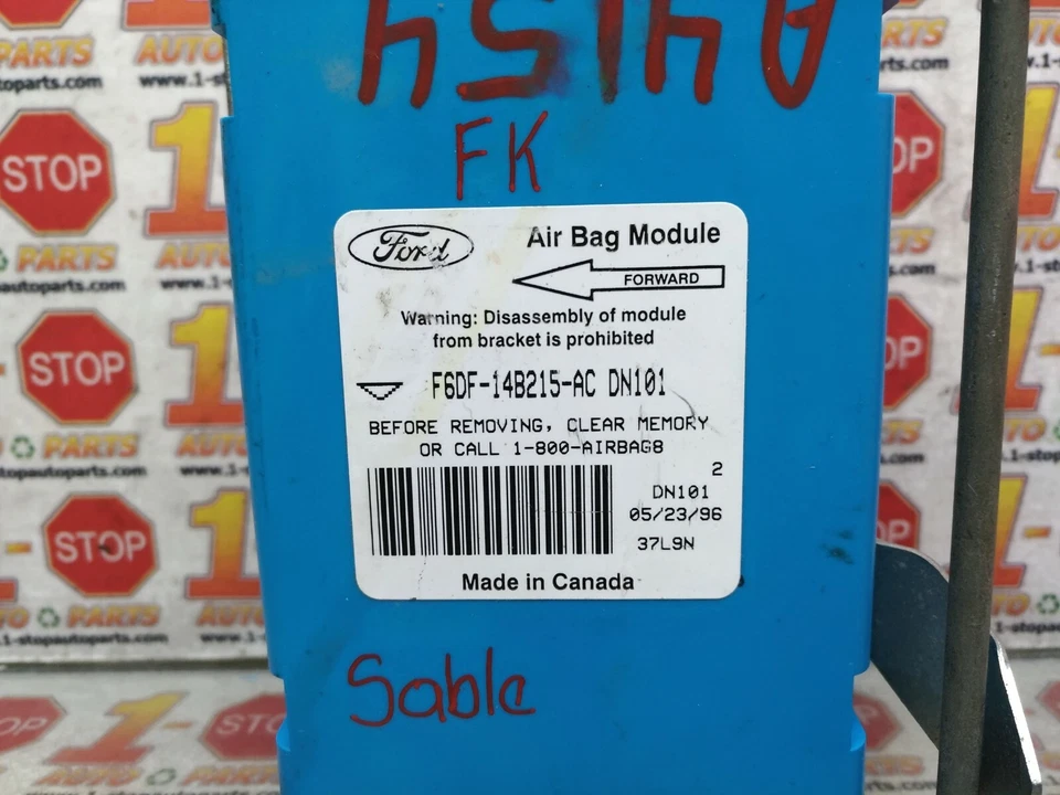 1996 MERCURY SABLE TAURUS SRS CONTROL MODULE F6DF-14B215-AC OEM - Изображение 2 из 4