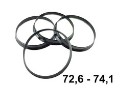 4x Spigot Rings 72.6mm - 74.1mm Hub Conversion centric rings for alloy wheels