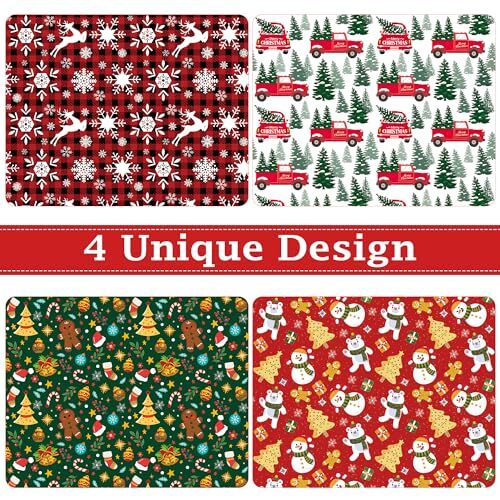 Christmas Wrapping Paper - Christmas Decorations | Christmas Red Green White - Picture 4 of 7