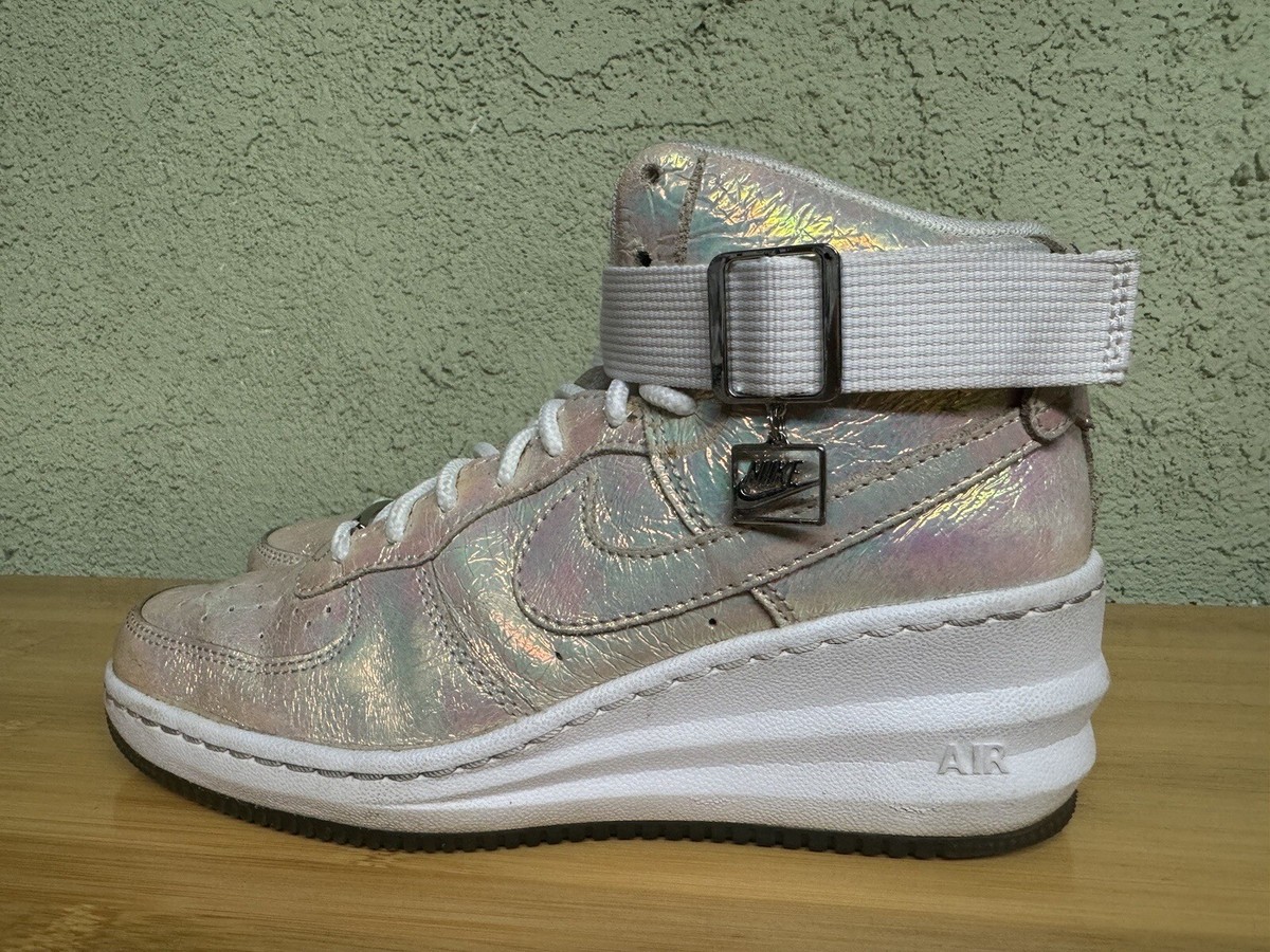 NIKE LUNAR FORCE 1 SKY HIGH PREMIUM QS WHITE-MET SILVER SZ