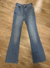 Pilcro Anthropologie High Rise Flare Jeans Button Fly Size 25