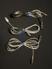 USB 2.0 Printer Cable - Lot of 3 Cables as shown - 6 Foot With Ferrite Core