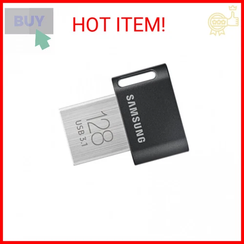 SAMSUNG FIT Plus 3.1 USB Flash Drive, 128GB, 400MB/s, Plug In and Stay, Storage 